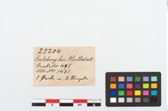 Etikett zu Bronzering (NHMW-PRAE-025204)